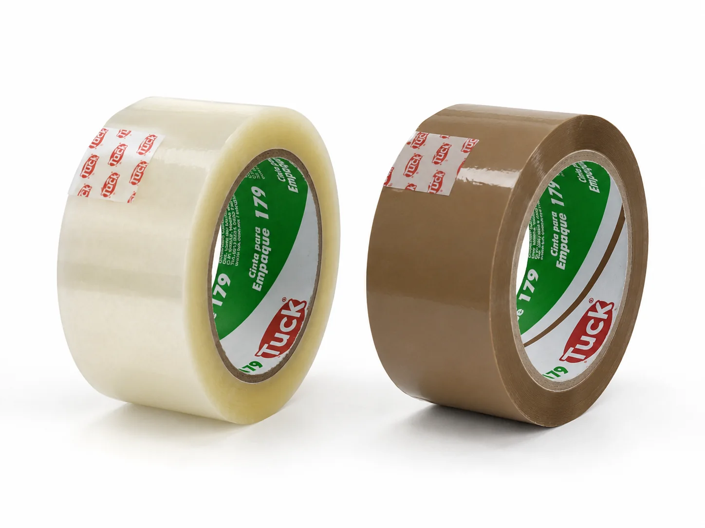 Rollos de cinta TUK 179 en color transparente y canela